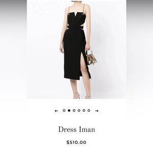 Rebecca Vallance Black Midi Dress